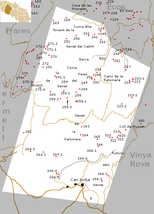 mapa agulles